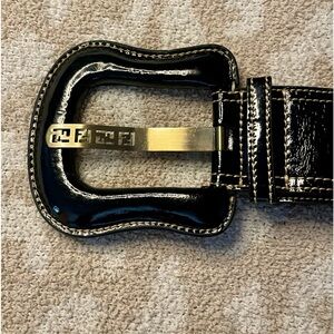 RESERVED @brettjames1130 - AUTHENTIC Fendi Patent Leather Wide Belt